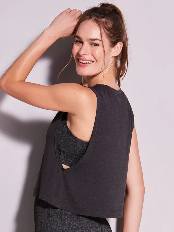 REGATA CROPPED MESCLA CINZA MESCLA ESCURO - Imagem 2