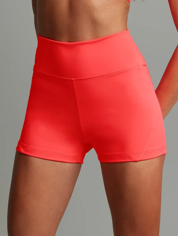 SHORTS FIT CORAL NEON