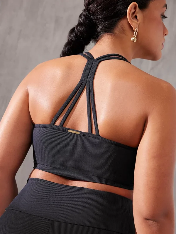 TOP CROPPED CANELADO PRETO - Imagem 5